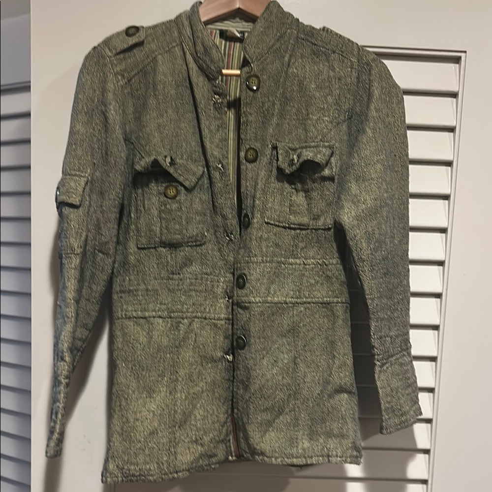 Stylish Gray Military Jacket